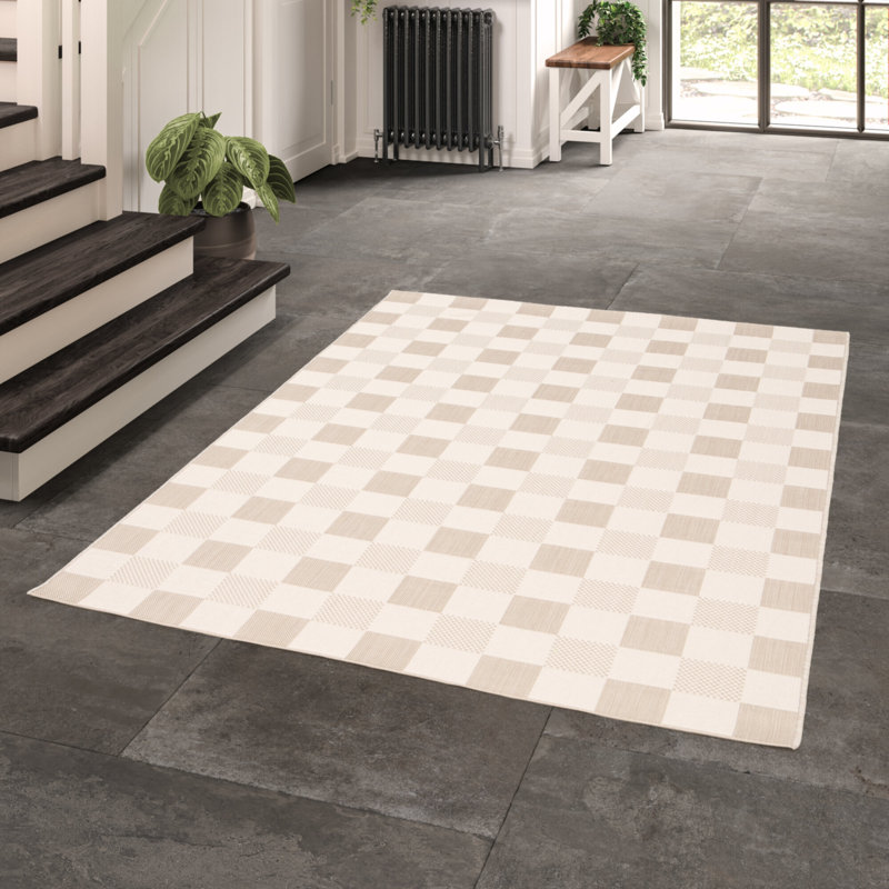 Bria Geometric Recycled P.E.T Flatweave Indoor / Outdoor Area Rug, Rectangle 120 x 170cm