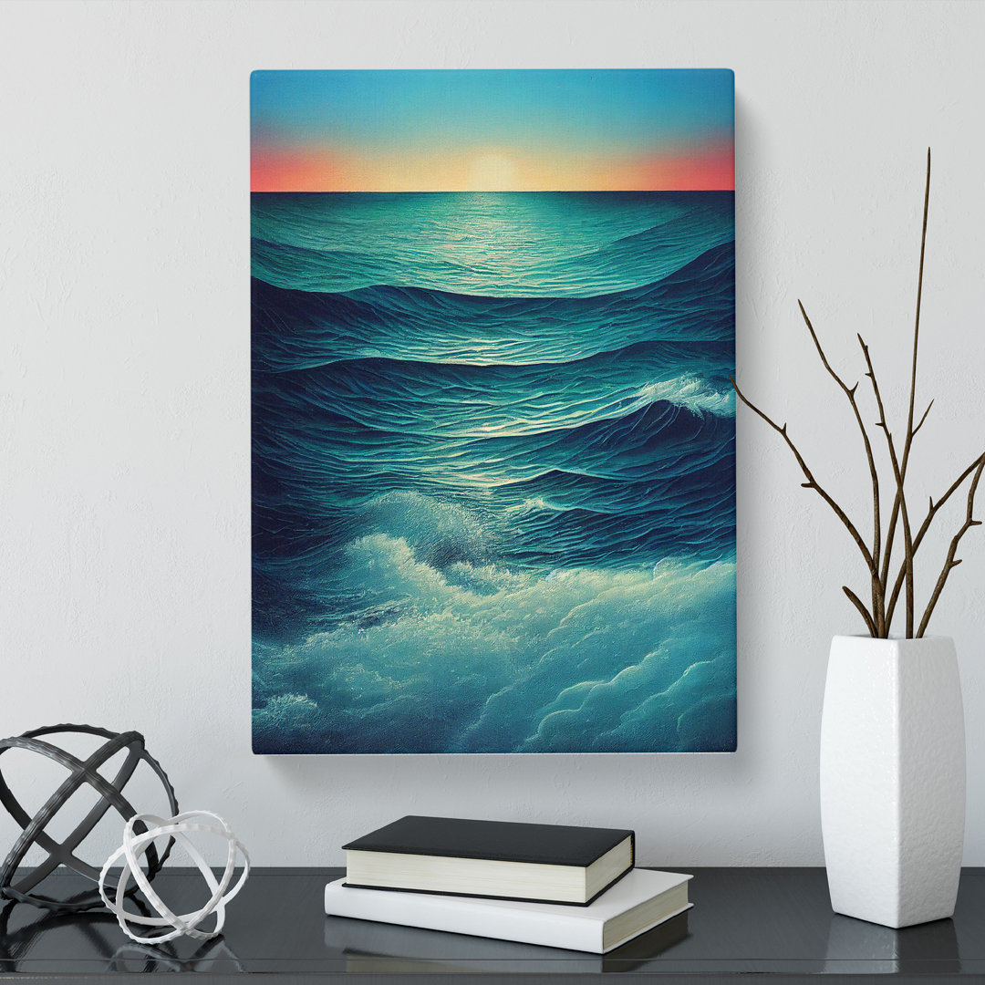 Ocean Sunset - Wrapped Canvas