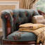 Fauteuil de princesse en bois massif de 77,17 po de style américain