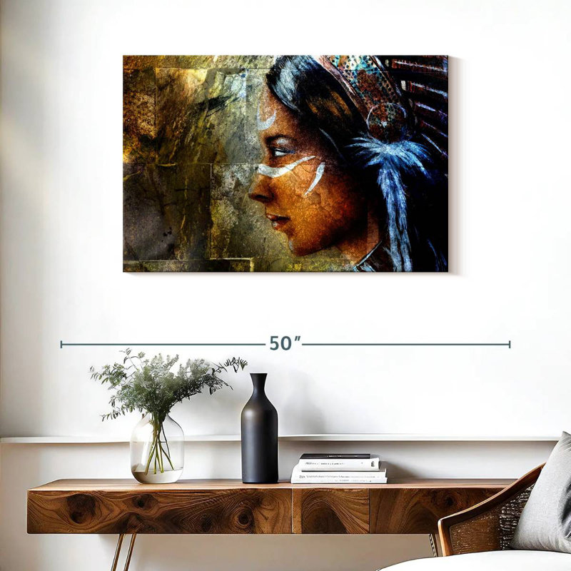 Lelar Beautiful American Indian, 24" H x 36" W