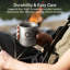 Tasse à café en titane Outin ultralégère, tasse de camping à double paroi isolée de 220 ml, tasse de voyage au goût pur, tasse de voyage légère