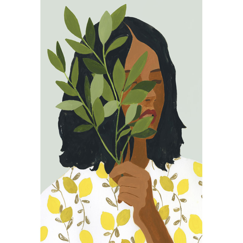 «Botany Portrait I», peinture sur toile, H 36 po x l 24 po