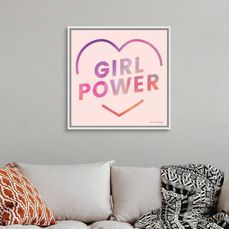 " Girl Power III " by Seven Trees Design, White Framed, 32" H x 32" W x 1.75" D