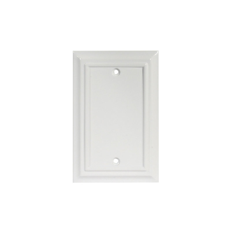 Amerelle Chelsea White Steel 1-Gang Blank Wall Plate