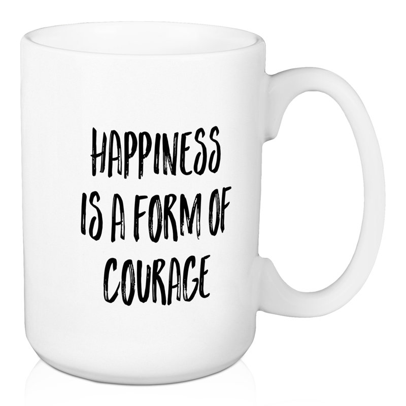 Une forme de grande tasse à café est un style de courage Delreal