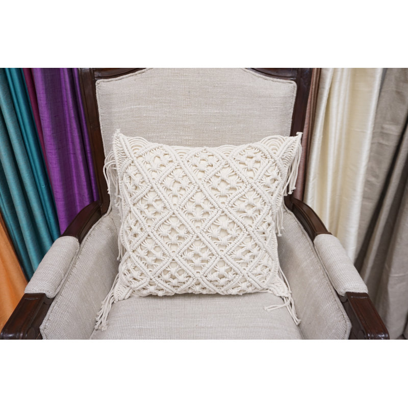 Cotton Blend Throw Pillow
