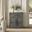 Chevron Accent Cabinet with Drawer & Adjustable Shelf-396151816