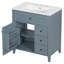 Meuble-lavabo moderne 30 po avec lavabo, tablette réglable et trois tiroirs de rangement Sail-130631269