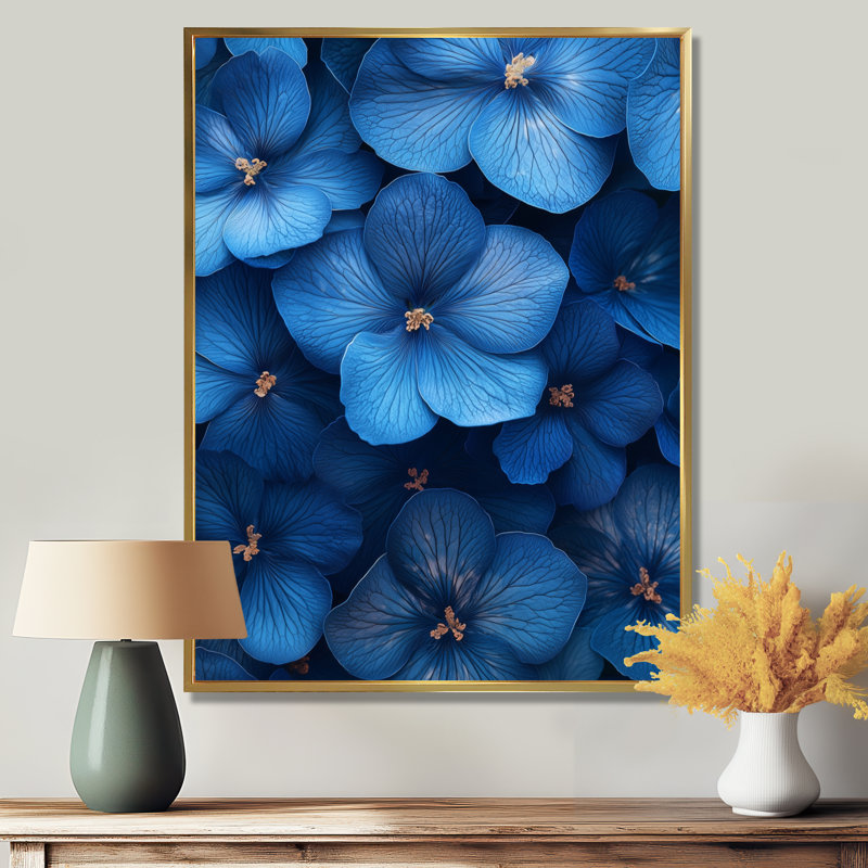 Batson - Art mural floral, H 40 po x l 30 po, Reproduction encadrée sans passe-partout, Doré