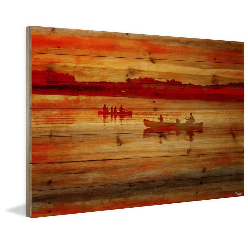 «Lake Lavielle» par Parvez Taj, reproduction sur bois, H 24 po x l 36 po