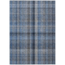 Blue Plaid Outdoor Area Rug, Check Waterproof Carpet Home Floor Decor –  Starcove Fashion