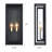 20" Classical Outdoor Wall Light With Glass Shade, Rectangular Wall Sconce In Matte Black，Waterproof-1970025037-1970025039