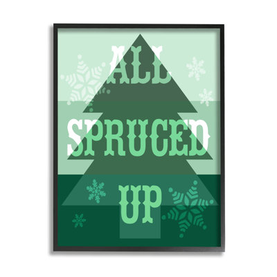ba-844-Framed All Spruced up Holiday Pun by Lil' Rue Single Picture Frame Print on Canvas