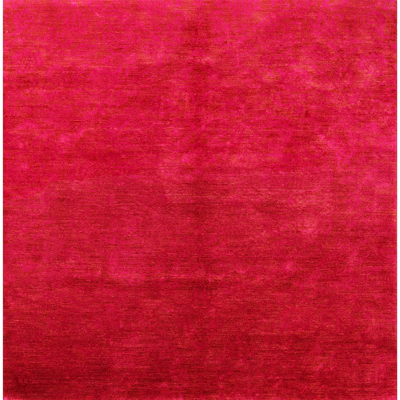 Tapis abstrait rouge, Carré 4 pi