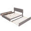 Lit plateforme avec rangement et 1 lit gigogne simple-121082672