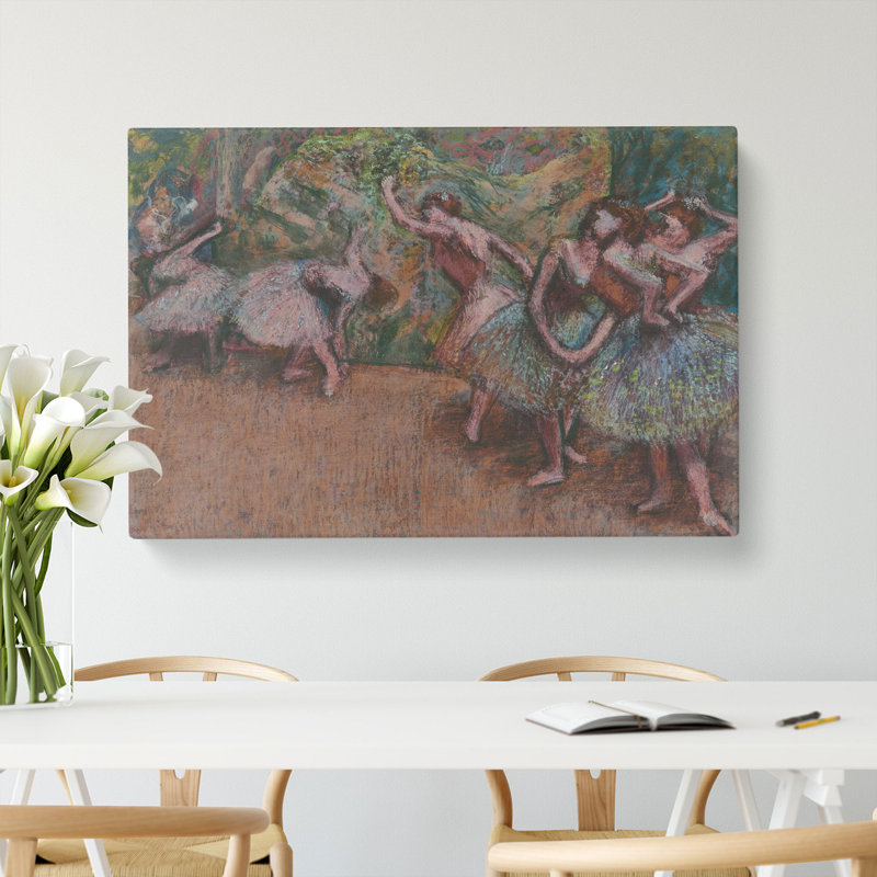 View Of The Ballet Ballerina Dancers by Edgar Degas - Wrapped Canvas, 35cm H x 50cm W x 3cm D