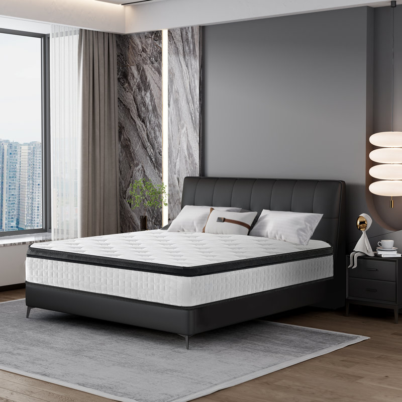 12" Queen Mattress With Cooling Foam, Pocket Coils, And Edge Support, Queen