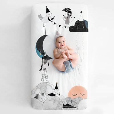 The Moon’s Birthday 100% Cotton Fitted Crib Sheet