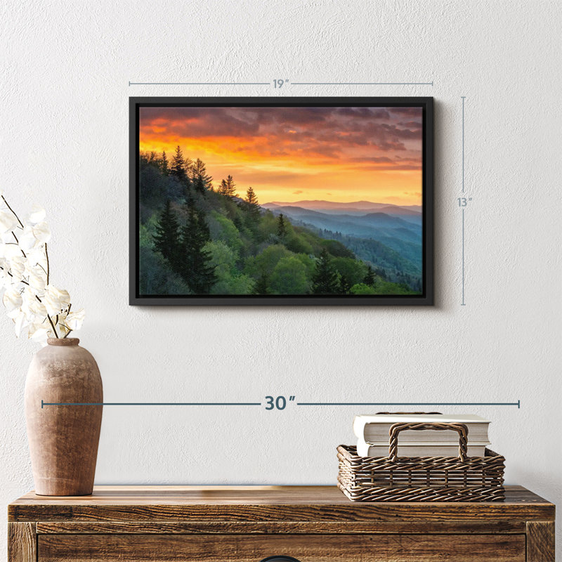 Nature "Art mural au lever du soleil", H 13 po x l 19 po