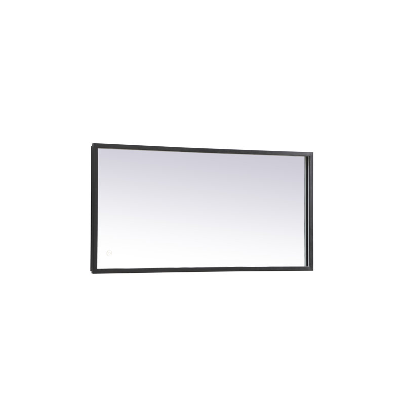 Miroir Piche, 18 po x 36 po, Noir