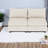 Compact Modern Sofas With Storage, Beige Chenille For Small Spaces