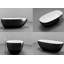 Vast Studio Textured Concrete Metallic Freestanding Oval Bathtub – Solid Surface Deep Soaking Tub with Dual-Tone Interior & Exterior, Sculpted Modern Luxury Finish-536358445