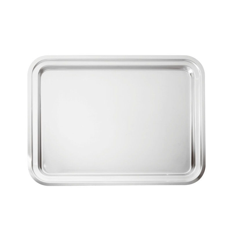 Elite Rectangle Stainless Steel Tray, 2.25" H x 19.75" W x 15" D