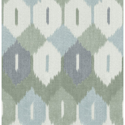 Abilene Apricot Ikat Wallpaper
