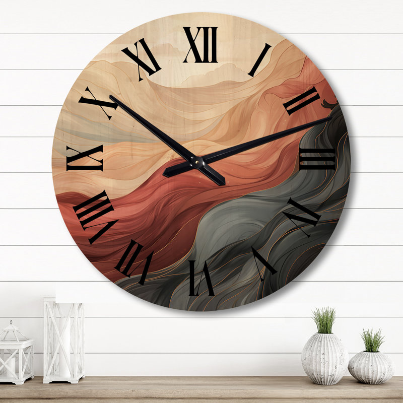 Horloge murale en bois massif Angeliène, Grand