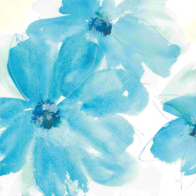 " Aqua Mint Clematis I " by Chris Paschke Painting Print