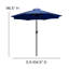 Table de patio en faux teck Abdinasir, 4 chaises et parasol 9 pi avec base-1818056802
