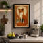 Dignified Fox in Gold Art Deco - Wrapped Canvas-1102274497-1102274502