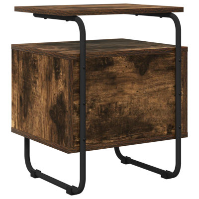 40 cm W Galvanised Steel Bedside Table