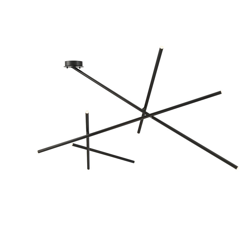 Crossroads LED Semi Flush Mount, Black