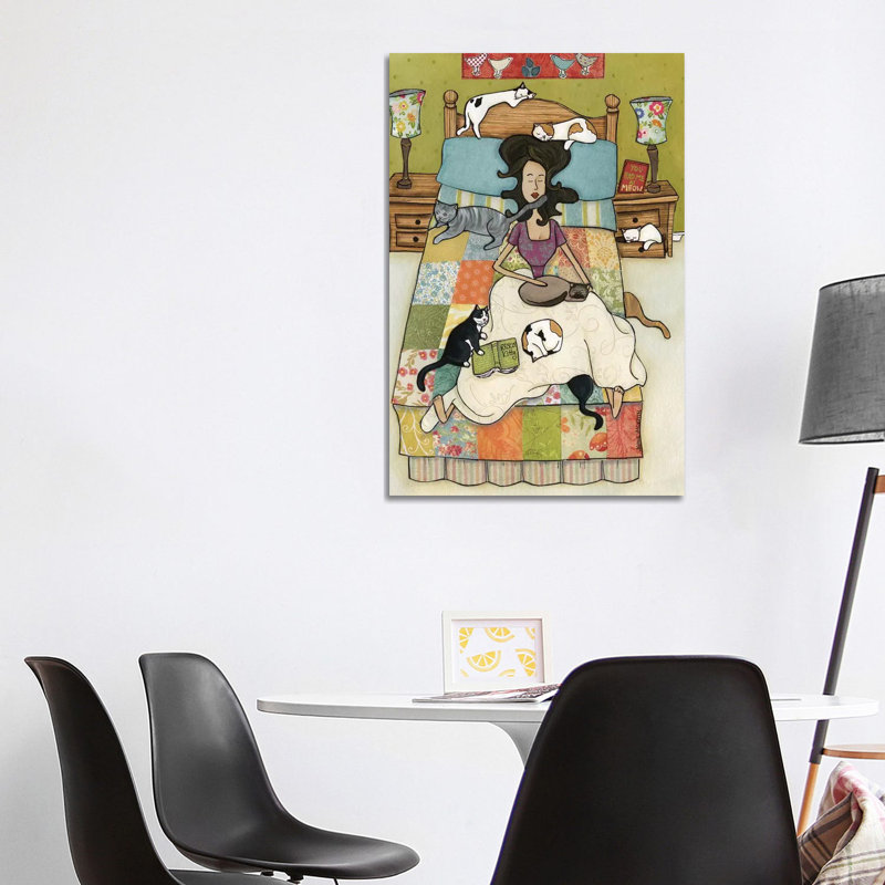 « Rescue kitties » par Jamie Morath-impression, Pas de tapis, H 40 po x l 26 po x P 1,5 po, Toile tendue