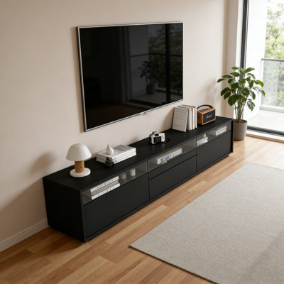 Meuble télé 4 tiroirs Black Minimalist