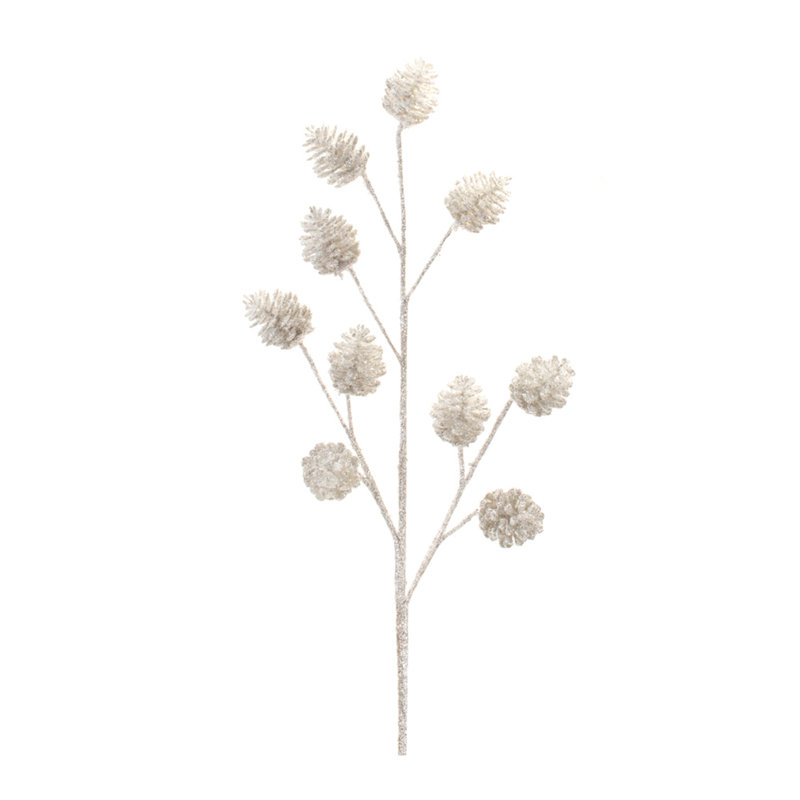 Glitter Pinecone Spray (set of 6)