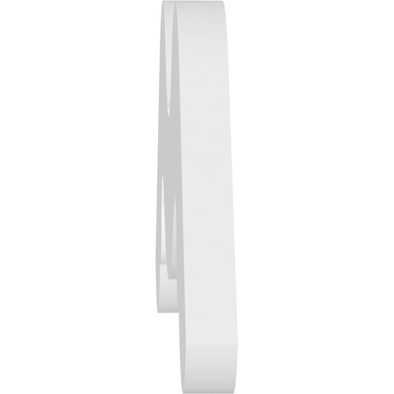Pignon en PVC de qualité architecturale Midway, H 15 po x l 72 po x P 1 po, 5 / 12