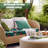 Bench Cushion Cover, No Insert, Palms Cus...