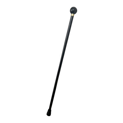 Canne de marche en bois avec embout en caoutchouc ergonomique et tendance - poignée noire à 8 boules de 37 pouces