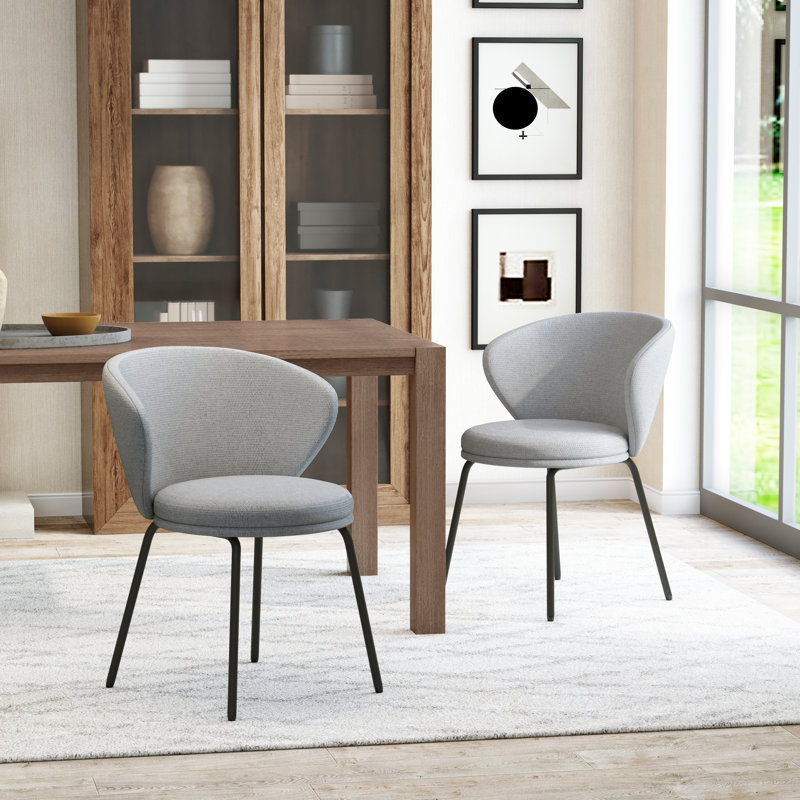 Chaises de salle à manger, Gris, 2