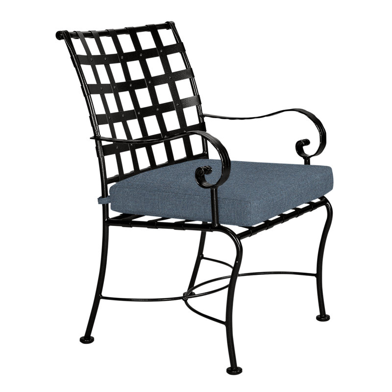 Classico Outdoor Dining Armchair, Carbon Black, Cast Lagoon