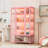 67.25'' Tall Iron Display Cabinet with Glass Door, LED Lights, and 3-Sided Glass for Collectibles and Decorative Items-1965930102