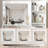 Vanity Desk with Mirror and Lights, Large Drawer and 3-Level Storage