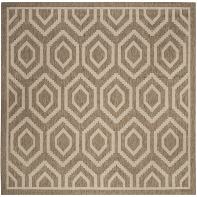 Tapis d'intérieur / extérieur à motif géométrique Deedrick