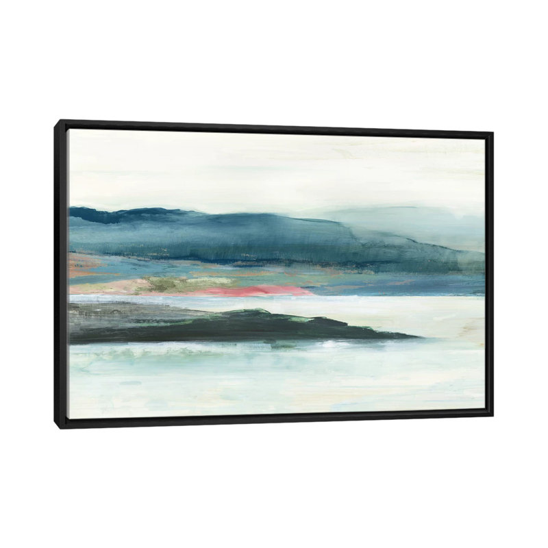 " Peaceful Mind I " by Allison Pearce, No Mat, Black Framed Canvas, 32" H x 48" W x 1.5" D