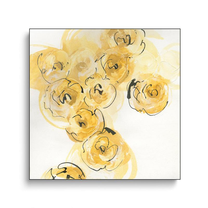 Impression sur toile en métal Steemplix - Yellow Roses Anew I par Chris Paschke