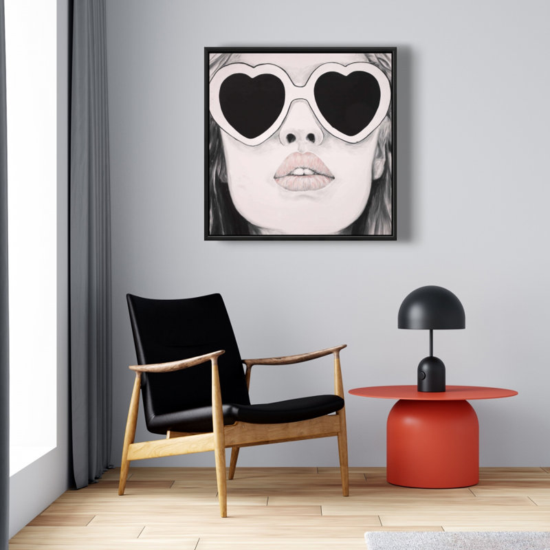 "Mademoiselle en rose", H 24 po x l 24 po