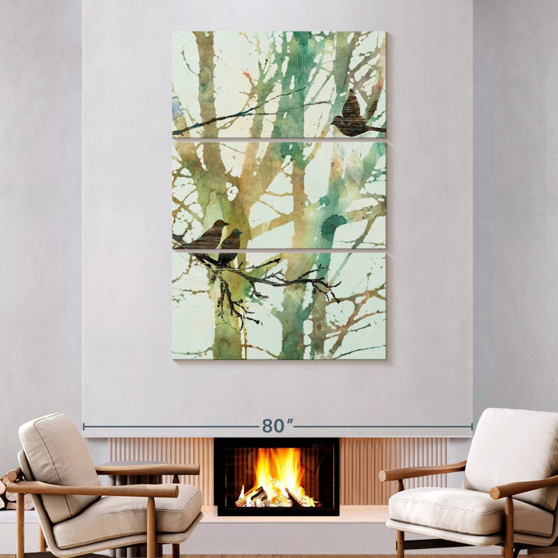 Harnek Botanical Birds I, 32" H x 20" W