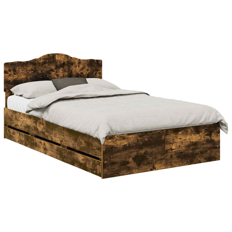 Bed, Smoked Oak, Double (4'6)